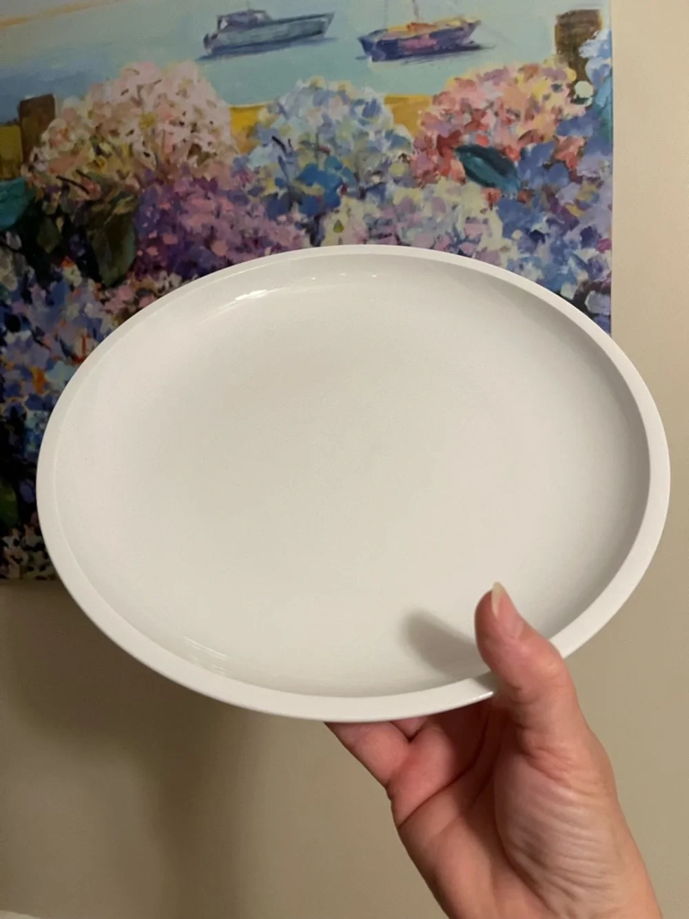 Crate & Barrel White Ceramic Dinner Plates – Set of 2